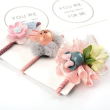 Модный головной убор в европейском стиле; хипстерская повязка с маленьким цветком и жемчугом для девочек; Детская повязка для волос; цветочный головной венок