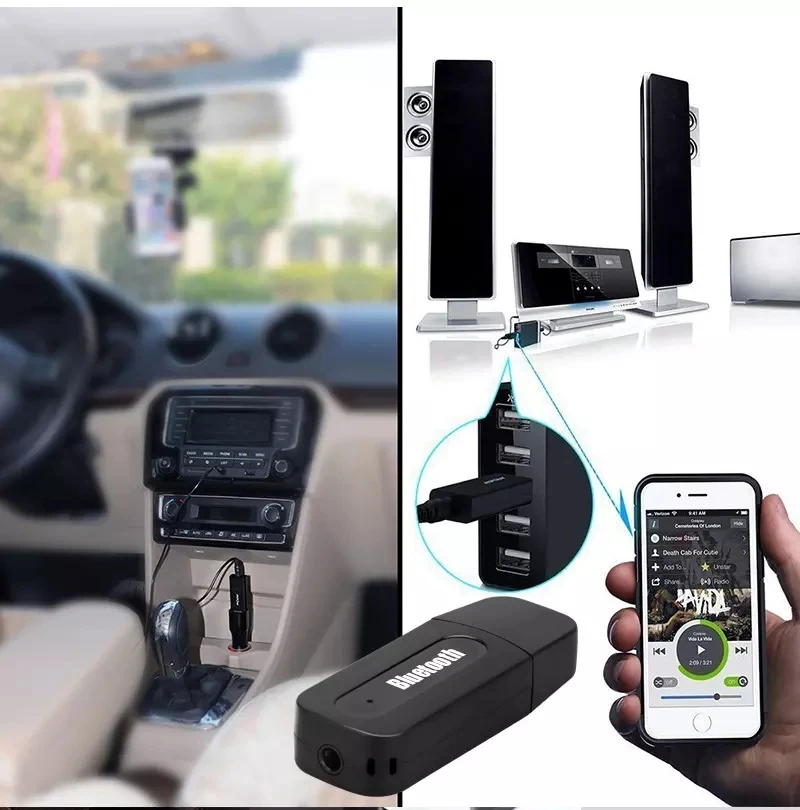 2 in 1 Wireless Bluetooth 4 2 Receiver Transmitter Adapter 3 5mm Jack For Car Music Audio Aux A2dp Headphone Reciever Handsfree