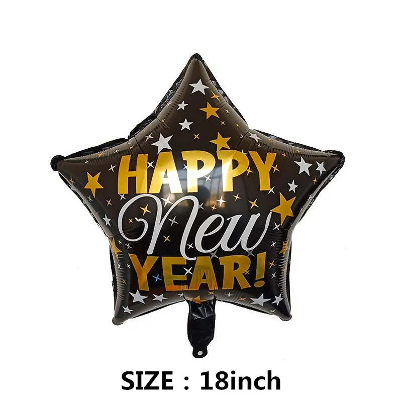 黑色五角星新年快乐_副本