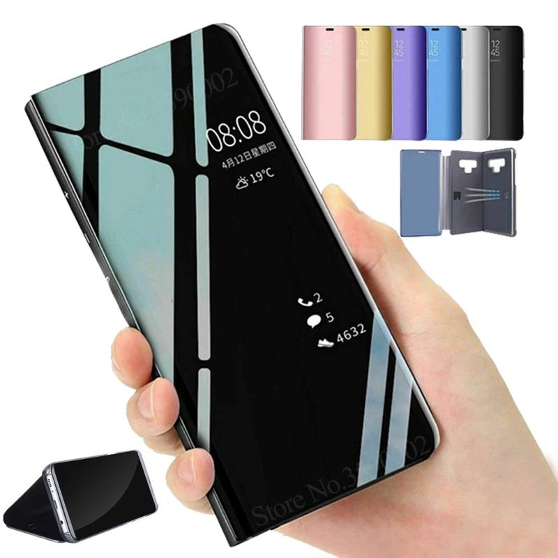 

Mirror Flip Case On For samsung galaxy note 10 pro s10 5G s9 s8 plus s10E s6 s7 Edge A10 A20 A20E A30 A40 A50 A70 standing Cover