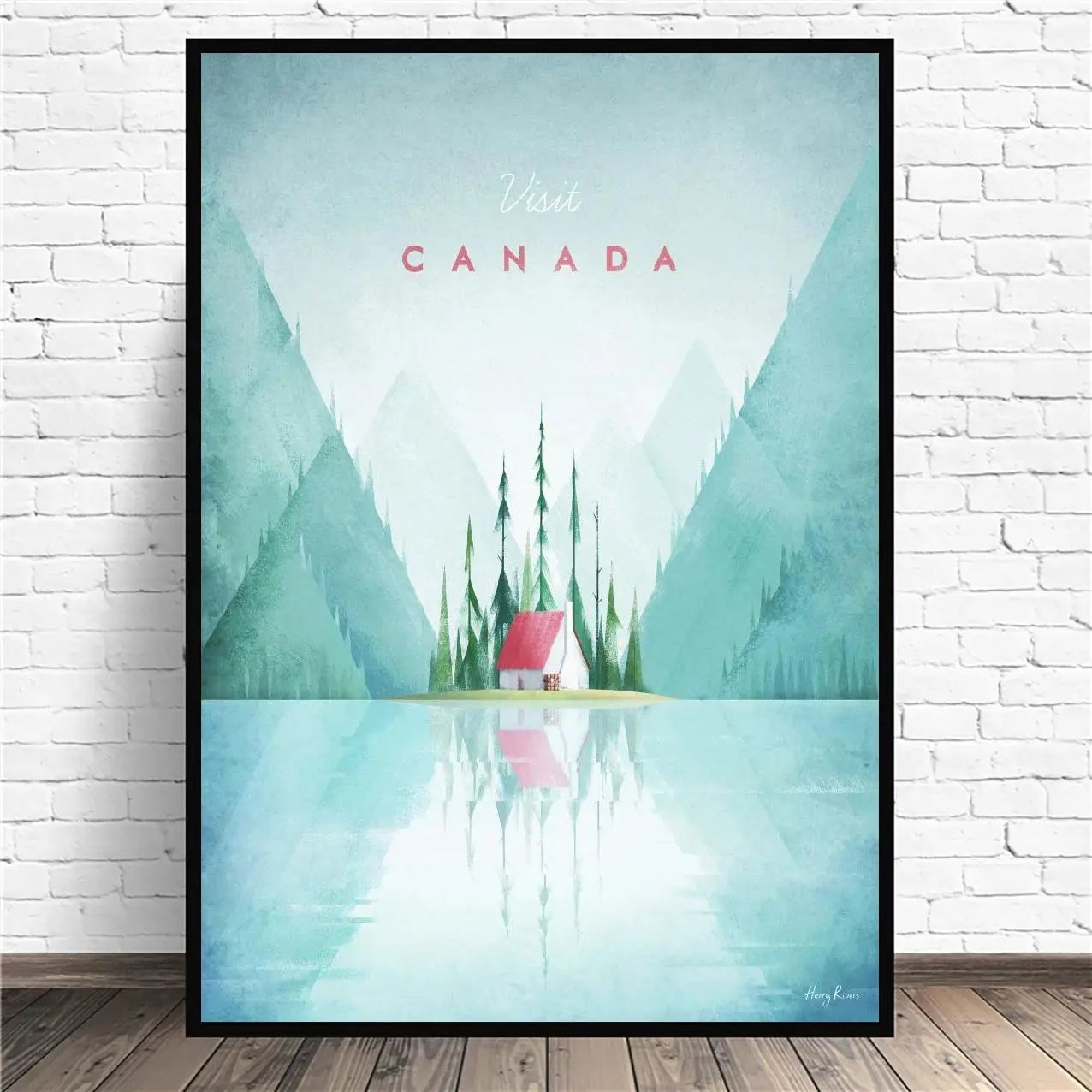 Canada Minimalist Travel Art Canvas Poster Prints Home Wall Decor Painting | Дом и сад