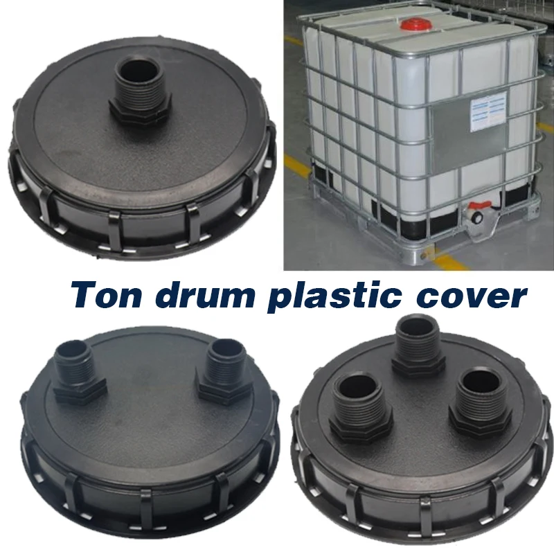 Plastic Bucket Covers IBC Cap with DN150 1 Inch External Thread Black