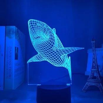 

Animal 3d Illusion Lamp Shark Acrylic Baby Night Light for Work Room Decor Kids Child Bedroom Nightlight Cool Birthday Gift