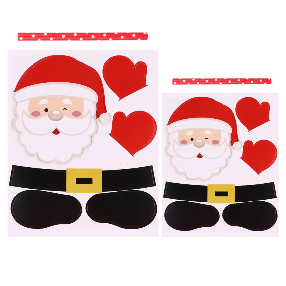 

6 Sets of Santa Cake Decor Insert Card Xmas Supply Cake Topper for Home