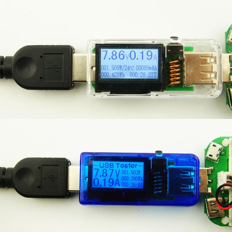 12 в 1 Usb Тестер Dc Цифровой вольтметр напряжение измеритель тока Амперметр детектор power Bank индикатор зарядного устройства синий корпус белый