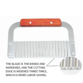 

Potato Knife Wave Knife Spiker Slicer Cutting Machine Cut French Fries Ripple Knife Cut Fancy Fries Knife Tools Stainless Steel