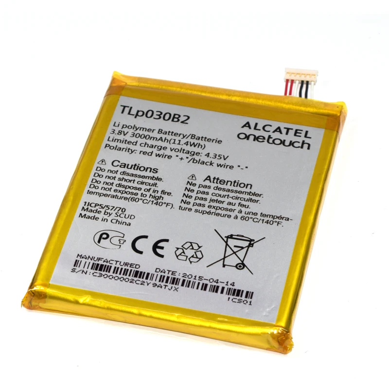 Batería Li-polímero para alcatel Flash plus 2 II ot-7049d One Touch-tlp030b2