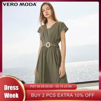 

Vero Moda Women's V-neckline Waist Belt Dress | 31927B540