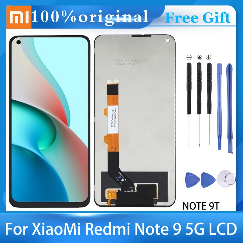 

Оригинальный ЖК-дисплей 6,53 дюйма для Xiaomi Redmi Note 9 5G M2007J22C, ЖК-дисплей с сенсорным экраном и дигитайзером в сборе для Redmi Note9, 5G экран