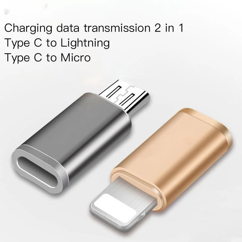 Переходник с Type C на Micro USB для Samsung кабель-конвертер зарядки и передачи данных iPhone X