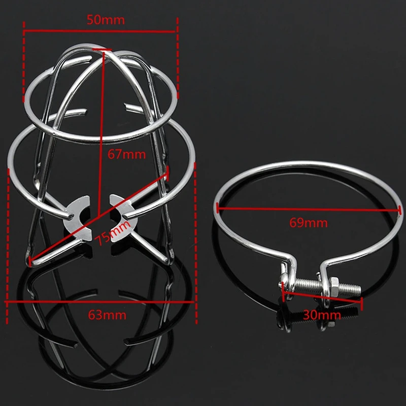 Fire Sprinkler Headguard,Fire Sprinkler Head Protection Frame Recessed Heavy Duty Chrome Plated Headcage