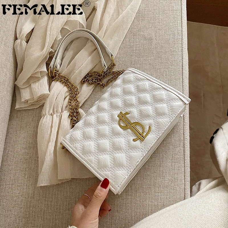 

Brand Fashion Diamond Lattice Embroidery Thread Flap Chains Shoulder Bag Lady Solid Travel Letter Lingge Crossbody Messenger Bag