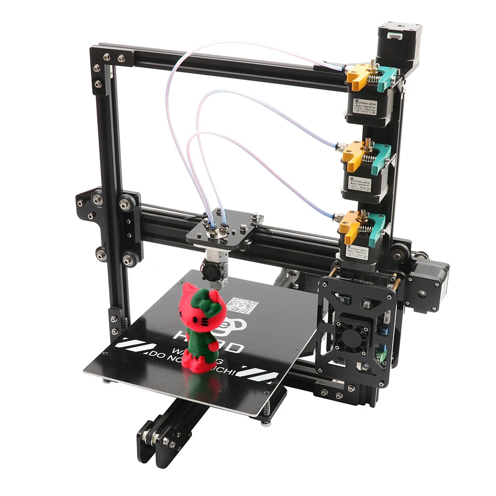 HE3D New Upgrade Ei3 Tricolor DIY 3d Printer Kit, 3 In 1 Out Extruder  ,Large Printing Size 200*280*200mm，Two Rolls of Free PLA|3D Printers| -  AliExpress