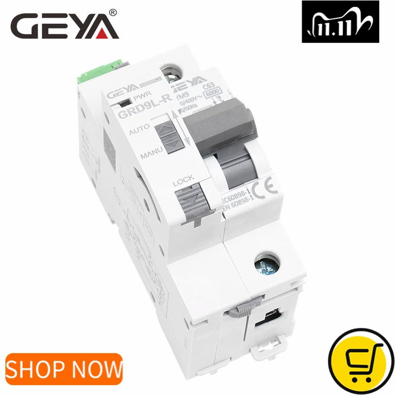 GEYA Din Rail автоматический Recloser с однофазным мини выключателем GRD9L R GYM9 1P MCB