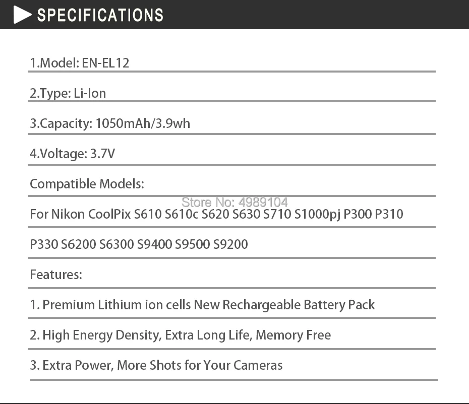 Комплект из 2 предметов EN-EL12 RU EL12 Камера батарея для Nikon Coolpix S9700 S9500 S9400 S9300 S9100 S8200 S8100 S8000 S6300 с MH-65 зарядное устройство
