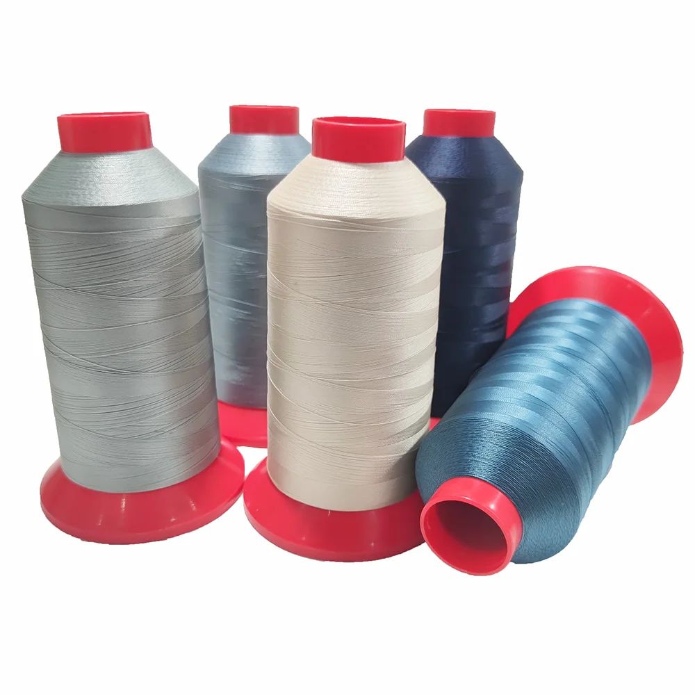 Sanbest 고강도 폴리에스터 실, 모든 종류의 가죽 제품에 사용되는 다양한 색상, 100D/3 Tex35, 5000m