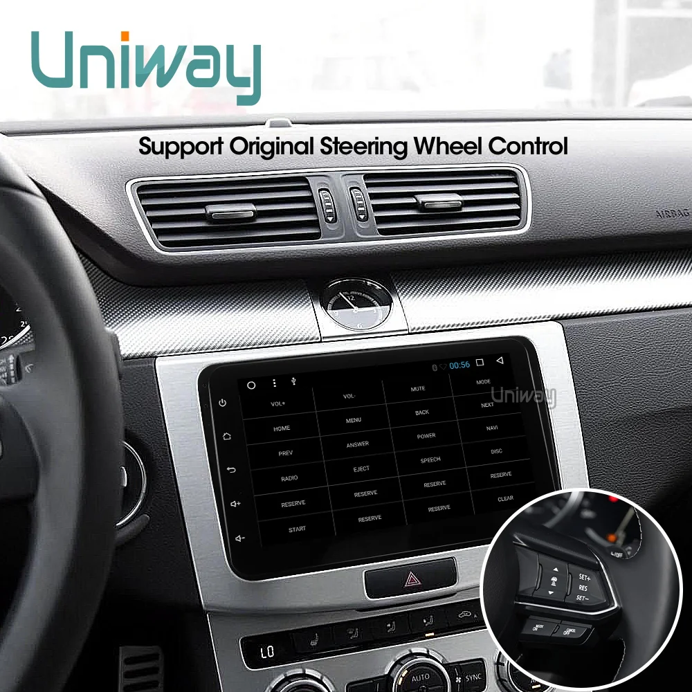 Top Uniway 9.0 Car DVD 2 din GPS radio stereo player for Volkswagen VW golf 6 passat b6 B7 Touran polo Tiguan  skoda octavia car dvd 5