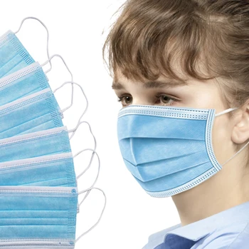 

Cert Official Group Dropshipping Disposable Protective Face Mask 3-layer Meltblown Facial PPE Ship within kids pollutio covid-1
