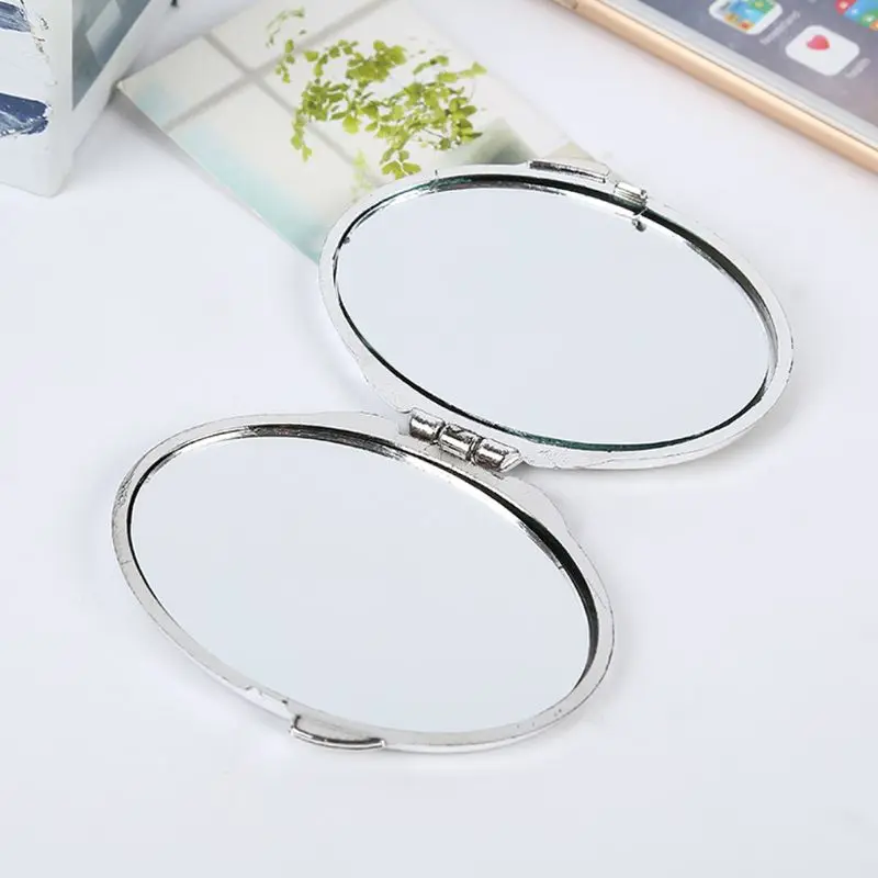 

Round Glitter Mini Pocket Mirror Makeup Compact Foldable Double Dual Side Random