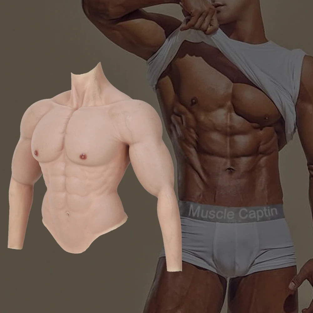 HNCXHX Realistic fake Silicone muscle suit Belly Macho male false  Simulation Muscle Man chest for cosplay Halloween bodysuit Muscle  Simulation Skin Silicone Soft,Naturalskin : Amazon.co.uk: Toys & Games