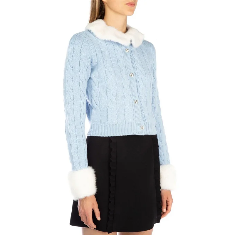 TVVOVVIN Sweet Girl Style Short Fund Sweater Early Autumn Lead Skinny Hemp Flowers Knitting Cardigan ZX512