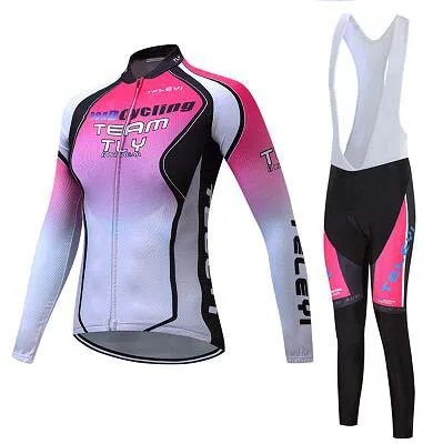 Зимняя Теплая Флисовая одежда для шоссейного велосипеда, женский костюм, уличная одежда для велосипеда, комплект одежды для женщин, одежда для велоспорта - Цвет: Jersey and Pants