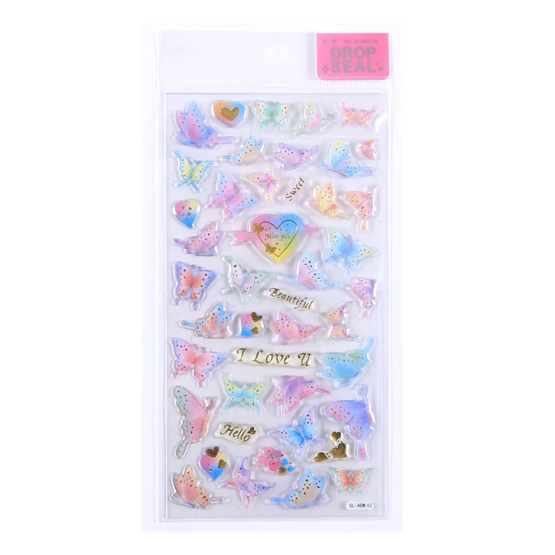 

1pcs Kawaii Stationery Stickers butterfly 3D Diary Planner Travel Decorative Mobile Sticker Scrapbooking DIY Craft Stickers
