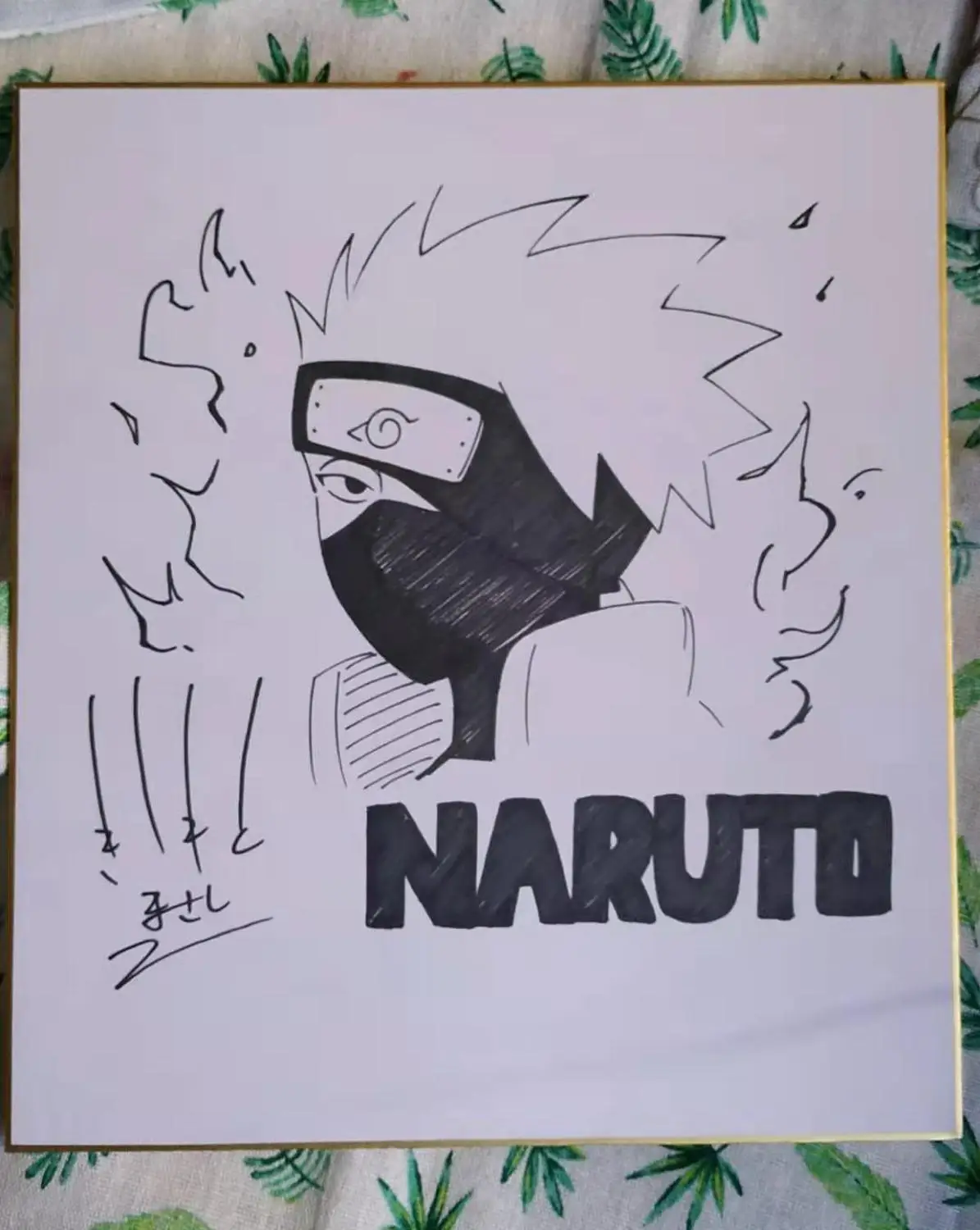 Ручная роспись Kishimoto Masashi NARUTO Shikishi card art board signd-20 г