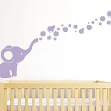 Слон выдувания пузырьков поколения резные съемные крутые модные креативные наклейки на стену гостиная диван стены MU4697