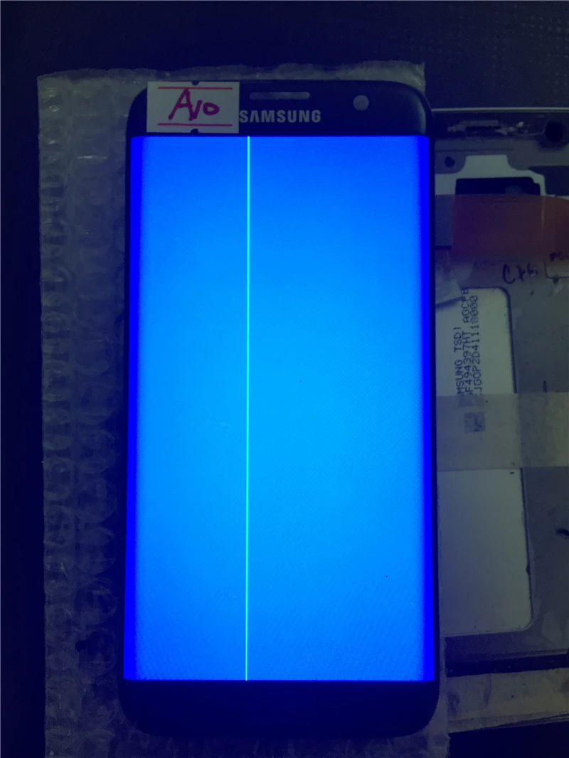 5,5 ''AMOLED lcd для SAMSUNG Galaxy s7 edge G935 G935F сенсорный экран дигитайзер дисплей с линейкой - Цвет: NO.A10 Black