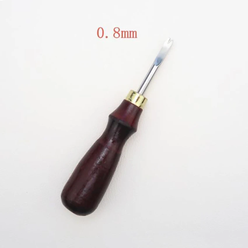 0.8mm Совершенно острый бук с цветной ручкой DIY Кожа ремесло Skiving триммер, кожа резка ручной работы инструмент - Цвет: 0.8mm