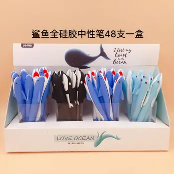 

Korean Version Cartoon Silicone Gel Finding Nemo Shark Full Silicone Gel Pen 48PCS a Box BY-505162