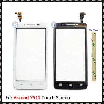 

High Quality 4.5"For Huawei Ascend Y511 Touch Screen Digitizer Sensor Outer Glass Lens Panel Black White+Tracking
