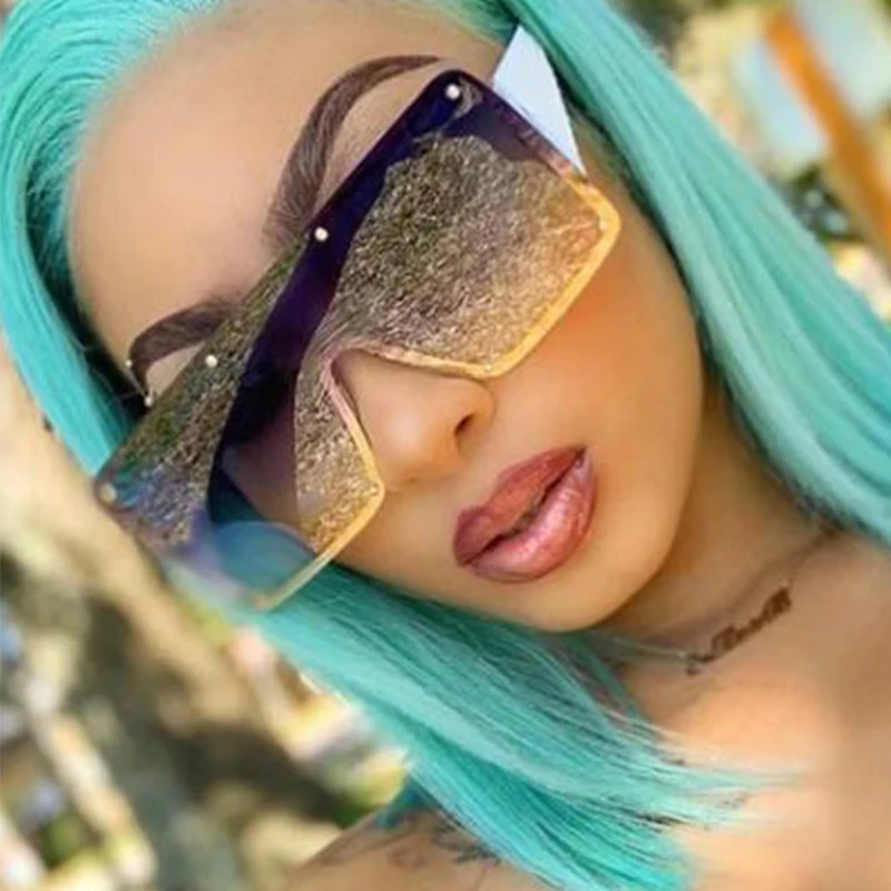 

Oversized glasses New fashion Square Sunglasses For Women Luxury Brand Big frame Sun Glasses Men Trend uv400 lentes de sol