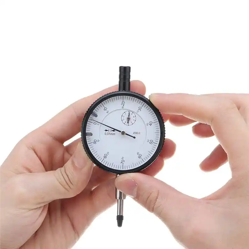 Precision Micrometers Precision Dial Indicator Resolution 58mm Table Diameter with Drill Bit Dial Gauge 0.01mm Color : Black, Size : One Size