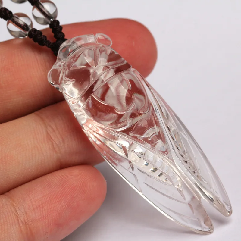 Pendentif Cigale En Cristal Jaune Transparent 6,1 Cm – Neuf Sans Emballage