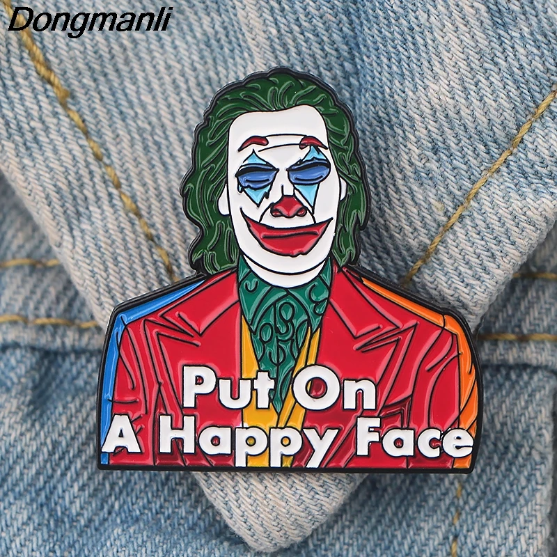 P4290 Dongmanli Joker фильм ювелирные изделия забавные металлические эмалированные булавки и броши нагрудные значки подарки