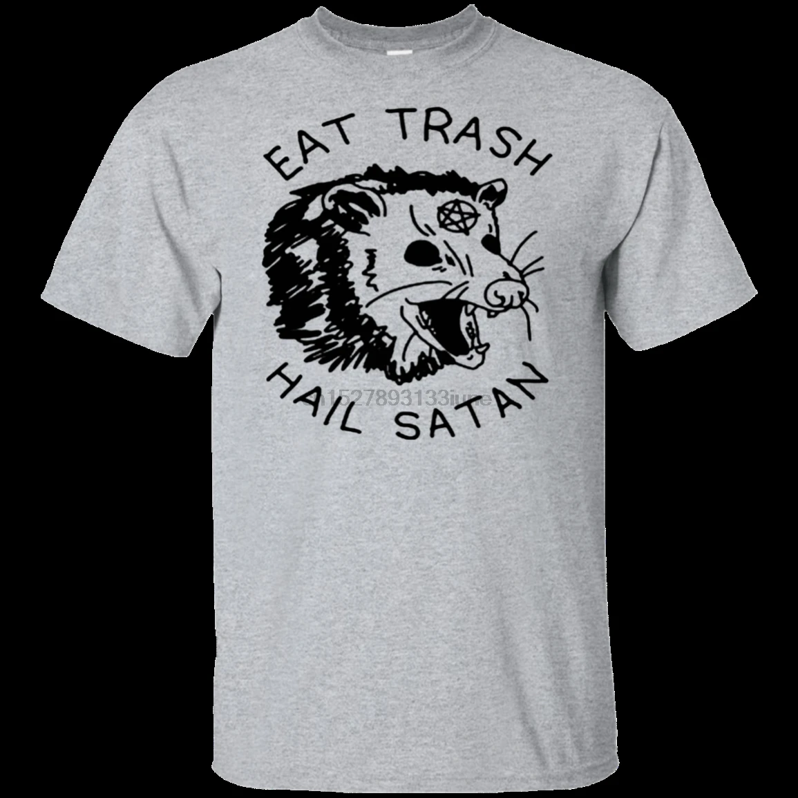 Есть мусорное ведро с надписью Hail satan кускус футболка|Футболки| |