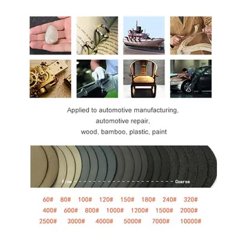 

Polishing Sandpapers Sanding Discs Silicon Carbide Wet/Dry Hook & Loop