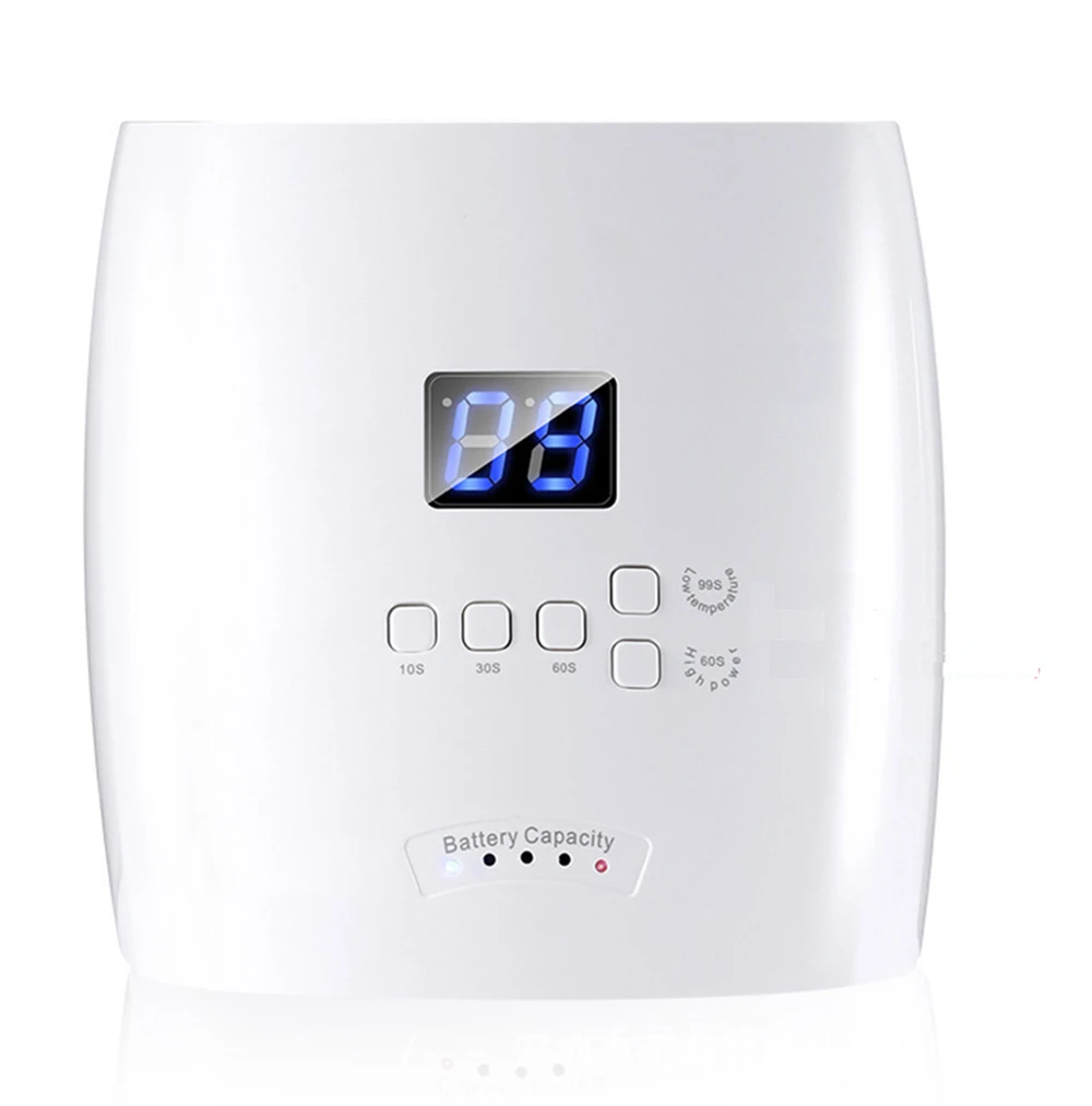 Conduziu a Bateria Recarregável sem Fio Unha do Diodo Emissor de Luz s do Secador do Esmalte do Gel da Lâmpada do Unha - 90 do Diodo 60 w uv 30 s 1 sem fio 30 s 60 s 90