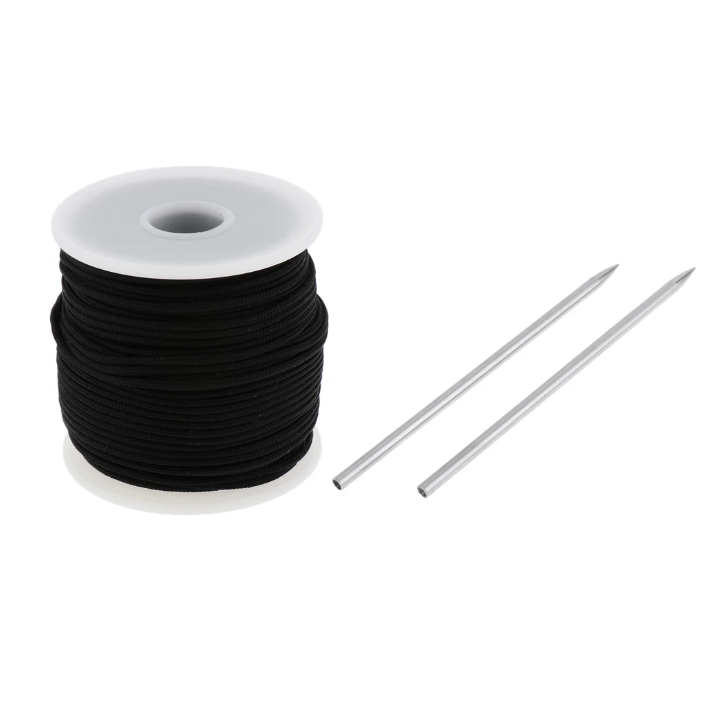 2pcs Paracord Fid Lacing Stitching+2mm 50m Paracord Rope Cord Outdoor