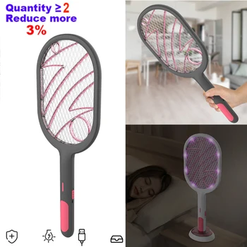 

Electric Mosquito Swatter 2 Modes 1200mAh USB Rechargeable Home Fly Bug Zapper Racket Inserts Killer Pest Control Products
