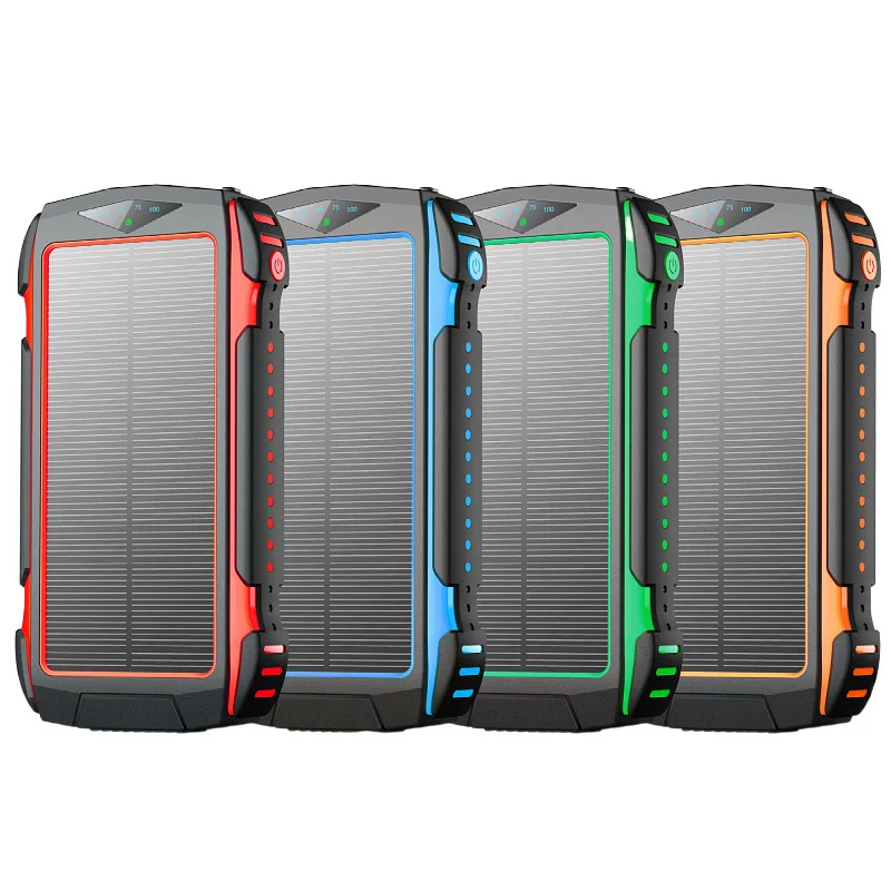 powerbanks 99000mAh Solar Power Bank Fast Qi Wireless Charger PD18W Powerbank for iPhone 12 Samsung S21 Xiaomi Poverbank with Camping Light mobile power bank