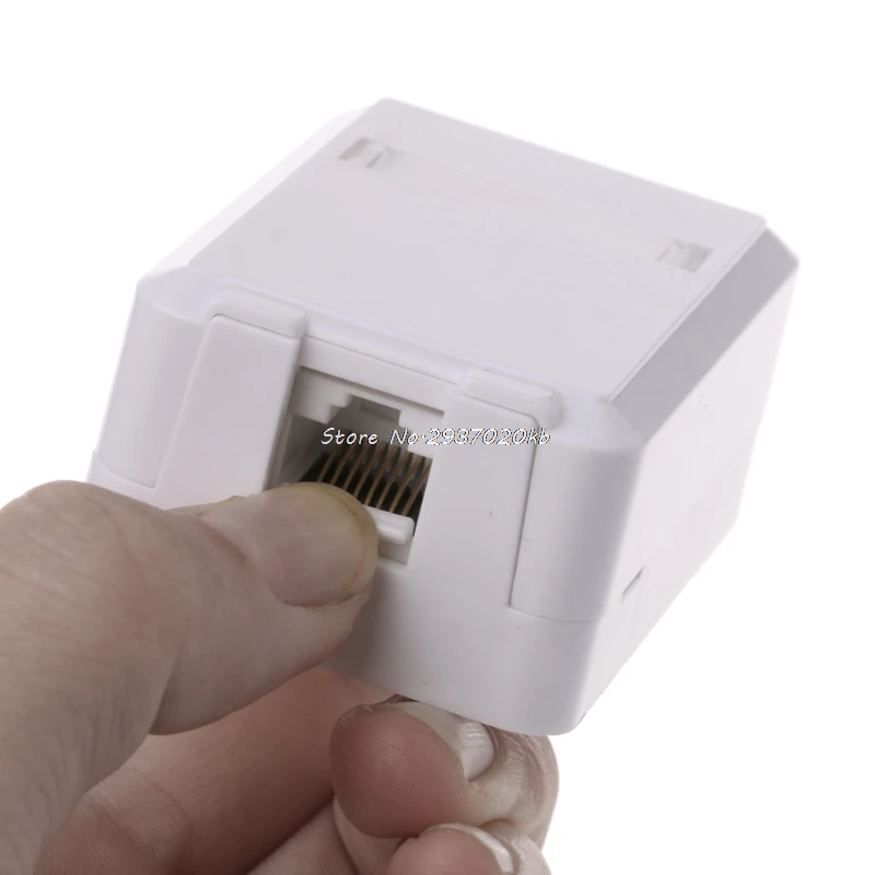 

RJ Box with Cat6 Module Desktop Box Single-port Panel for RJ45 RJ11 AMP-mount Au13 19 Droship