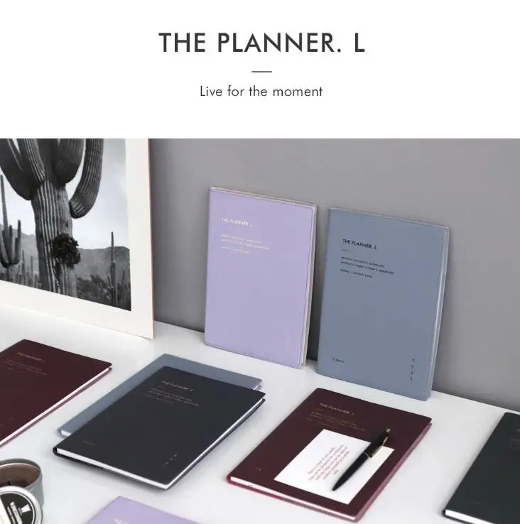 Планировщик L деловая мода чистый цвет Ежемесячный план книга 80P короткая модная программа