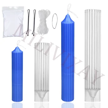 

MILIVIXAY 2Pc Spiral Shaped Candle Making Mold Durable Plastic Candle Mold Supplies for Wedding Dinner Candles Making