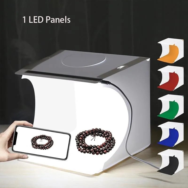 Dual LED Panels Folding Portable Photo Video Box Lighting Studio Shooting Tent Box Kit Emart Diffuse