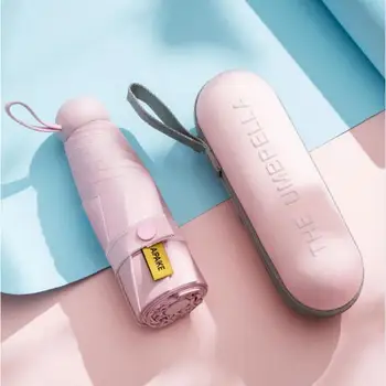 

Ultra Light Mini Umbrella Pocket Umbrella Sunshade Umbrella Sunscreen Capsule Black Plastic Folding Umbrella