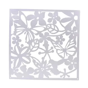 

12 Pcs Safety PVC Hanging Room Dividers Screen Panel with Butterfly Flower and Bird for Decoration White & Red & Black