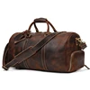 MAHEU Hot Selling Leather Travel Bag Vintage Crazy Horse Leather Travel Duffle Bag With Shoe Pocket Weekend Bag For Men Male ► Photo 1/6
